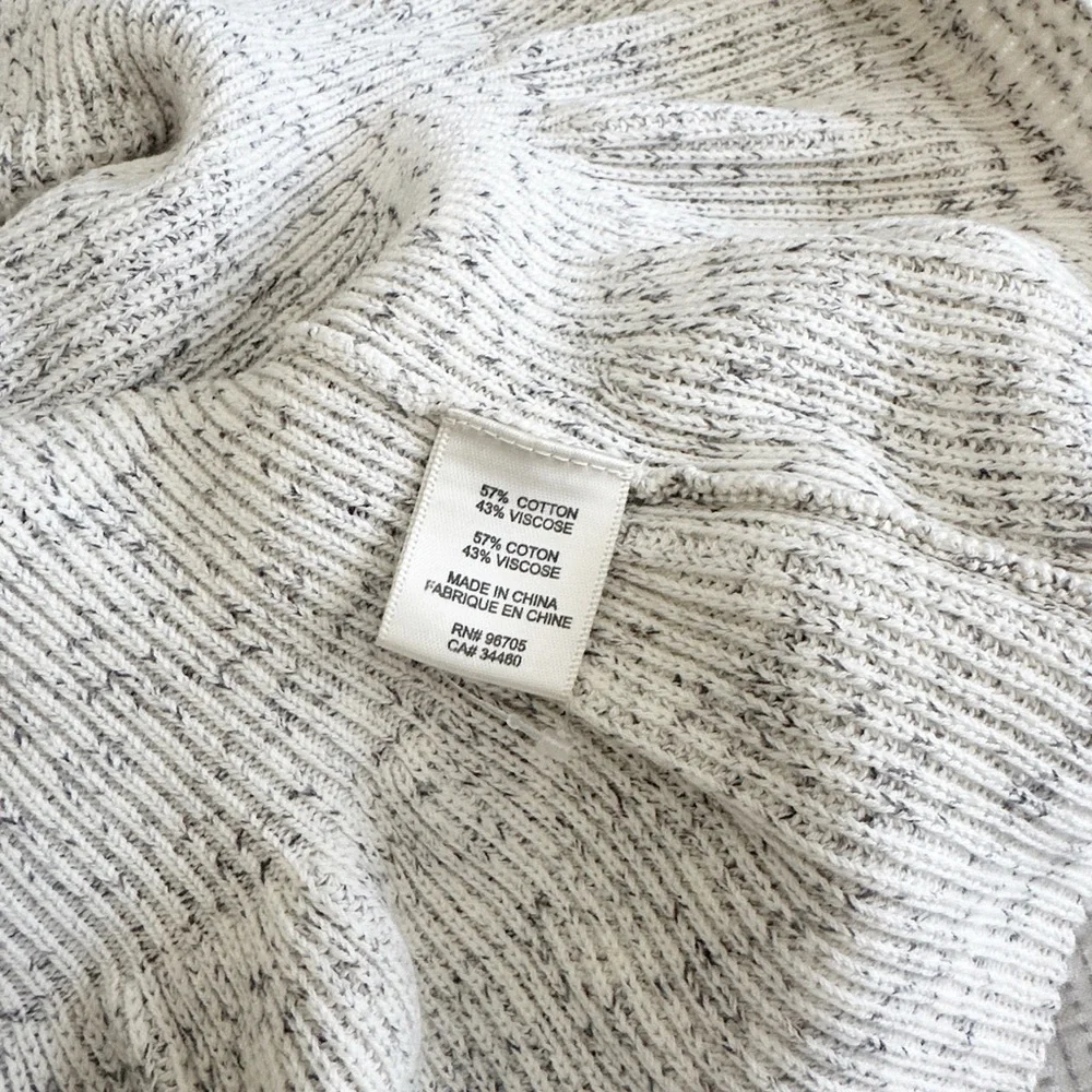 Rebecca Taylor Peplum white grey ruffle long sleeve sweater women size Small